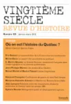 129 - janvier-mars 2016 - Où en est l'histoire du Québec ? vignette
